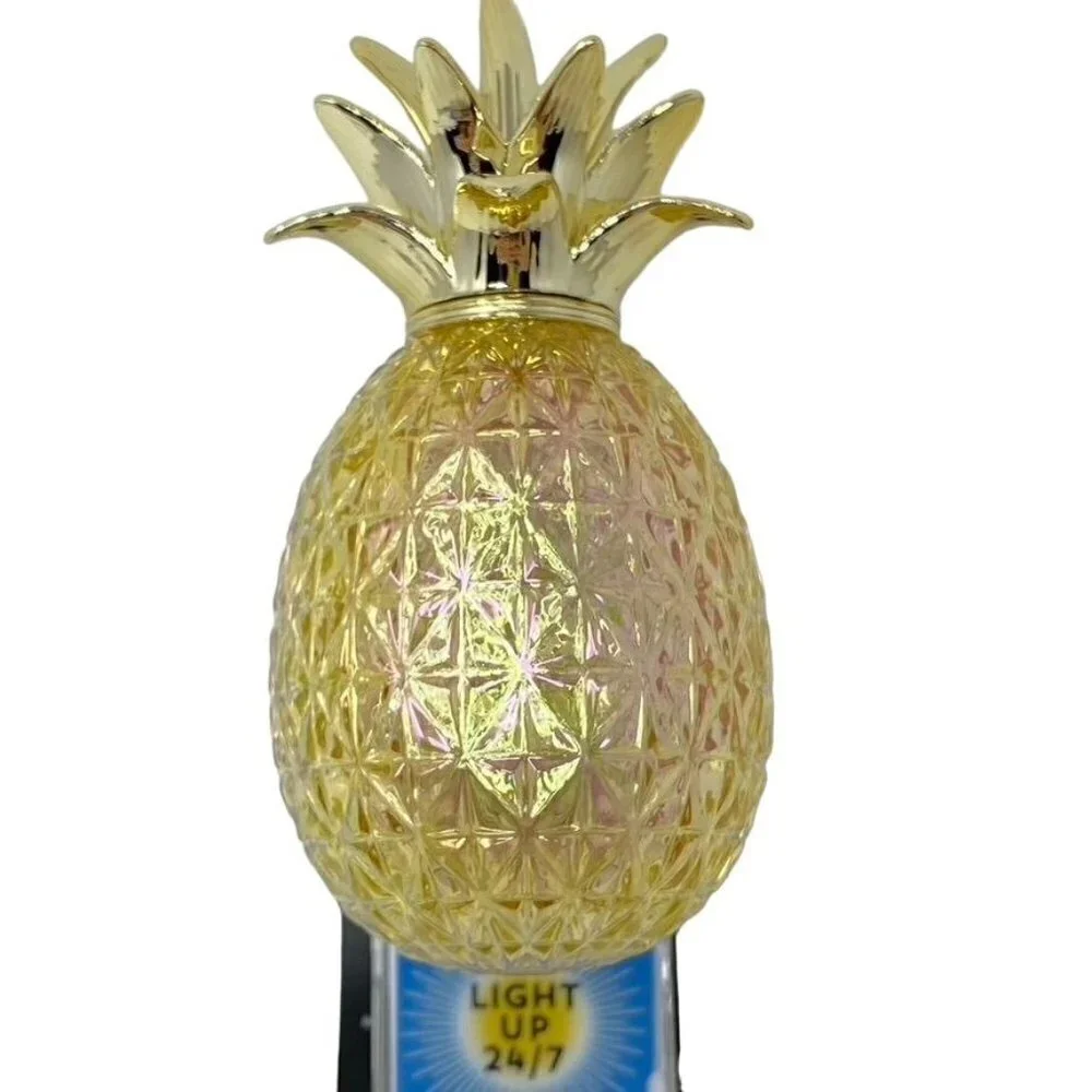 Bath & Body Works Gold Pineapple Fiber Optic Glow Wallflower Night Light Plug